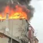Bağcılar'da bir binada doğalgaz patlamasının ardından yangın çıktı