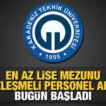 KTÜ en az lise mezunu 39 personel alım ilanı! Son başvuru ne zaman?