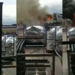 Bursa Demirtaş Sanayi Bölgesinde bir kamyon alev alev yandı