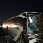 Bursa'da yolcu otob&uuml;s&uuml; tarlaya u&ccedil;tu