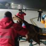 Rahatsızlanan hamile kadını polis helikopteri hastaneye taşıdı