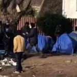 Fransız polisi çadırda yaşayan göçmenlere saldırdı