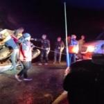 Siirt’te kayganlaşan yolda araç devrildi: 5 yaralı