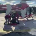 Silahla yaralanan şahsın yardımına ambulans helikopter yetişti