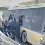 Son Dakika: İETT otob&uuml;s&uuml;nde can pazarı: Yolcular camlar kırılarak &ccedil;ıkarıldı!