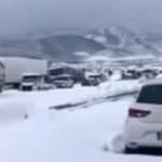 TAG Otoyolu Osmaniye bölümünde kar nedeniyle ulaşım durdu!