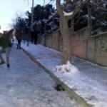 Aman dikkat! Ara sokaklar buz pistine d&ouml;nd&uuml;