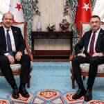 Cumhurbaşkanı Yardımcısı Oktay, KKTC Cumhurbaşkanı Tatar ile görüştü