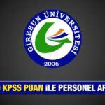 Giresun üniversitesi en az lise mezunu personel arıyor! Başvuru için bugün son...