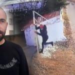 &Ouml;ğretmene k&ouml;pek saldırdı, 2 metrelik kapı ve duvara tırmandı