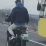 K&ouml;pr&uuml;ye &uuml;cret &ouml;dememek i&ccedil;in plakayı maskeyle kapattılar 