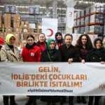 "Gelin, İdlib'deki &Ccedil;ocukları Birlikte Isıtalım!" yardım konvoyu uğurlandı