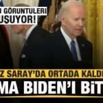 Dünya bu görüntüleri konuşuyor! ABD Başkanı Biden Beyaz Saray'da ortada kaldı