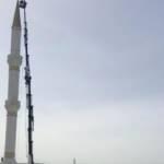 Yıkılma tehlikesi olan 42 metrelik minare, 5 günde parça parça kesildi