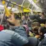 İETT otob&uuml;s&uuml;nde maske tartışması &ccedil;ıktı