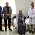 Karnından 3 kiloluk kitle çıkartıldı