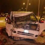 Bilecik&rsquo;te kamyonet kaza yaptı! Karpuzlar yola sa&ccedil;ıldı 