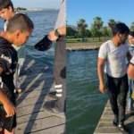 Kocaeli'de balık tutarken denize düşen çocuğu Suriyeli genç kurtardı