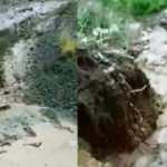 Elazığ&rsquo;da etkili olan sağanak nedeniyle dere taştı! K&ouml;y yolu &ccedil;&ouml;kt&uuml;