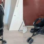 Konya&rsquo;da bebek arabasını &ccedil;alarken g&uuml;venlik kamerasına yakalandı