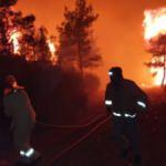 Marmarıs'te korkutan orman yangını! Bakanlar yangın bölgesini havadan inceledi