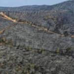 Marmaris'te yanan alanlar havadan g&ouml;r&uuml;nt&uuml;lendi