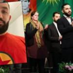 İsveç'in PKK'lı vekili panik yaptı: Örgütün paçavrasını giyip poz verdi