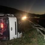 Bilecik&rsquo;te kaza! Kontrolden &ccedil;ıkan tır devrildi