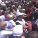 Sağlık çalışanları eyleminde polise tokat atan astsubay gözaltına alındı!