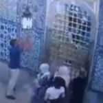 Ey&uuml;p Sultan T&uuml;rbesi'ne &ccedil;eki&ccedil;le saldırının g&ouml;r&uuml;nt&uuml;leri ortaya &ccedil;ıktı