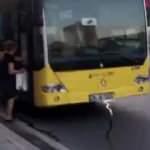 İETT şof&ouml;r&uuml; haddini aştı, yolcularla kavga etti!