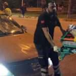 Sokak k&ouml;peklerinden ka&ccedil;ıyordu! Taksinin &ccedil;arptığı gen&ccedil; metrelerce savrulup ağır yaralandı