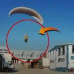 İşe ge&ccedil; kalınca u&ccedil;arak gitti: Paraş&uuml;tle mesaiye yetişti!