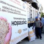 Mersin'de çiftçilere 43 ton yerli ve milli arpa tohumu dağıtımına başlandı