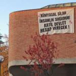 ODTÜ'de kimyasal silah provokasyonu: TSK'ya iftira pankartı!