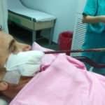 Giresun'da korkun&ccedil; olay! İnşaat demiri y&uuml;z&uuml;ne saplandı