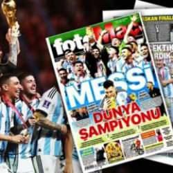 Arjantin'in zaferi gazete manşetlerinde