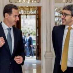 BAE Dışişleri Bakanı Bin Zayid Şam'da Esed ile g&ouml;r&uuml;şt&uuml;