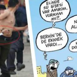 Leman dergisinden 'su şişeli' &ccedil;arpıtma! Bı&ccedil;ağı yok ettiler, polisi hedef g&ouml;sterdiler
