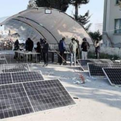 TSE depremzedeler için güneş panelleri kurdu