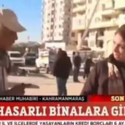 Depremzede vatandaştan Fox TV muhabirine tepki!