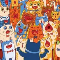 Keyiflendirecek zeka testi: Kedilerin arasındaki balığı 5 saniyede bul!