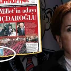 CHP medyasından manidar karikat&uuml;r&hellip; Akşener&rsquo;in kolunu kırdılar!