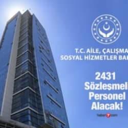 Aile ve Sosyal Hizmetler Bakanlığı mülakatsız 2431 personel alıyor! En az 60 KPSS puanı ile...