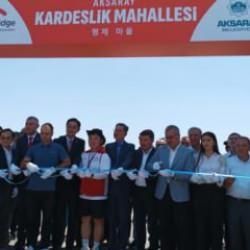 Aksaray Belediyesi ve G&uuml;ney Kore işbirliğinde kurulan konteyner kent a&ccedil;ıldı