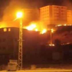 Gaziantep'te yerleşim yerine yakın b&ouml;lgede yangın