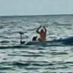 Şile'de denizin ortasında kadına şiddet