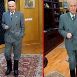 MHP lideri Bah&ccedil;eli &ccedil;izmeyi giydi, mesajı verdi! Sosyal medyayı sallayan paylaşım!