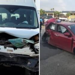 İzmir&rsquo;de servis minib&uuml;s&uuml; ile otomobil &ccedil;arpıştı: &Ccedil;ok sayıda yaralı var