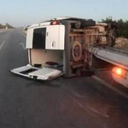 &Ccedil;orum'da cenaze yolunda kaza: 1'i &ccedil;ocuk 10 yaralı